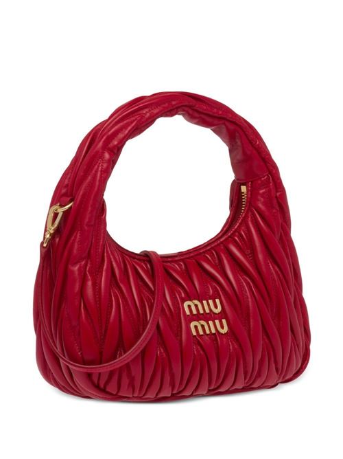 Borsa Wander hobo matelassé rossa MIU MIU | 5BC125V-OOYAN88F0011